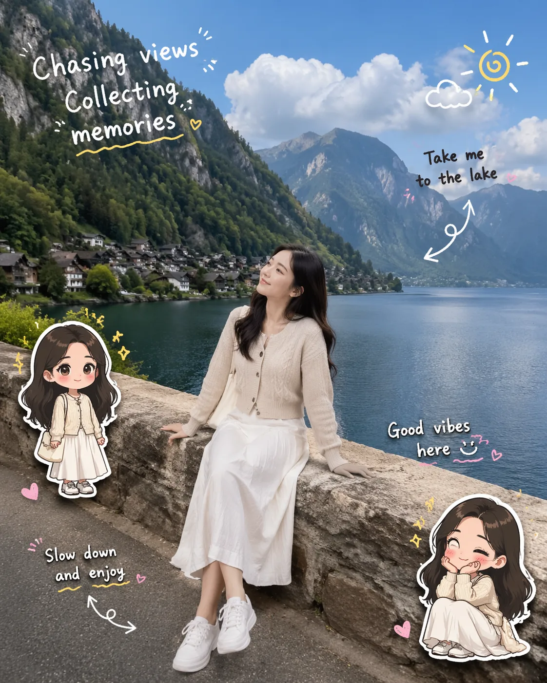 Travel Photo Chibi Sticker Edit AI 3