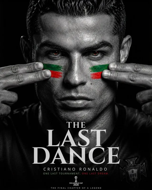 Dramatic Black FIFA World Cup Poster prompt example