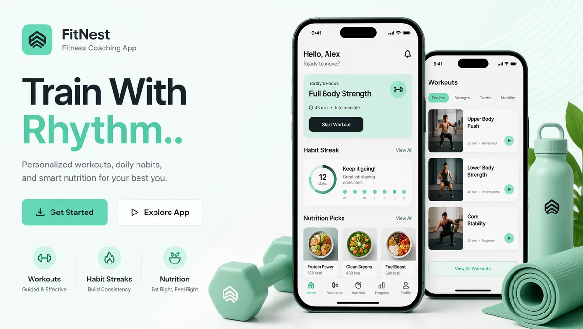 App Promo Landing Hero Material AI 2