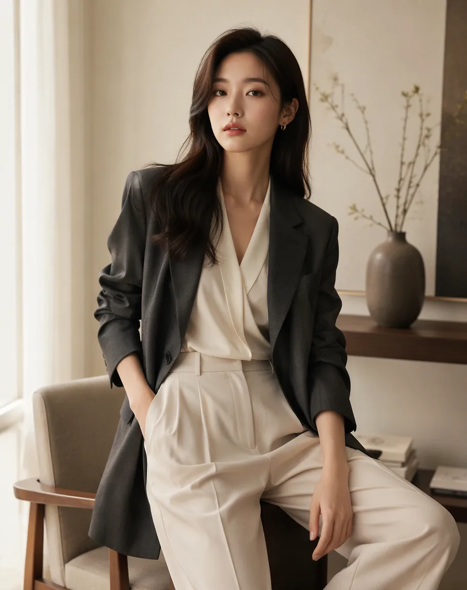 Korean Editorial Fashion Portrait AI 2