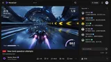 YouTube Gaming Livestream Screenshot Sci Fi Racing Game New Track Speedrun Attempts