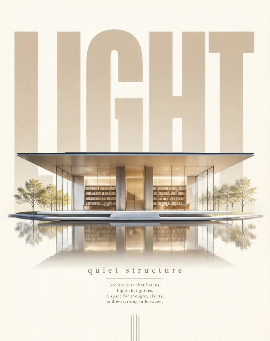 Minimal Architectural Landmark Poster AI