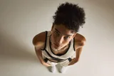 Subject Shot Slight Overhead Angle Posed Alone
