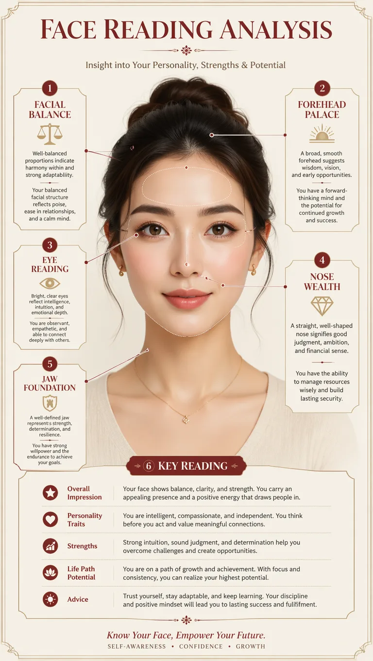 Traditional Face Reading Analysis Poster AI 2