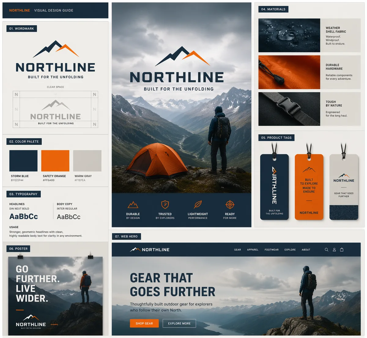 Brand Visual Design Guide Board AI 2