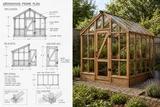 Architectural Visualization Greenhouse Frame Plan