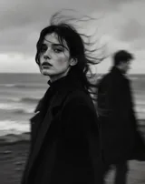 Black And White Cinematic Emotional Portrait Variant 01