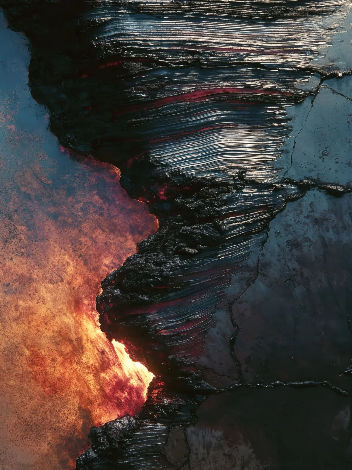Tectonic I Encaustic Wax Ground Tectonic Layer prompt example
