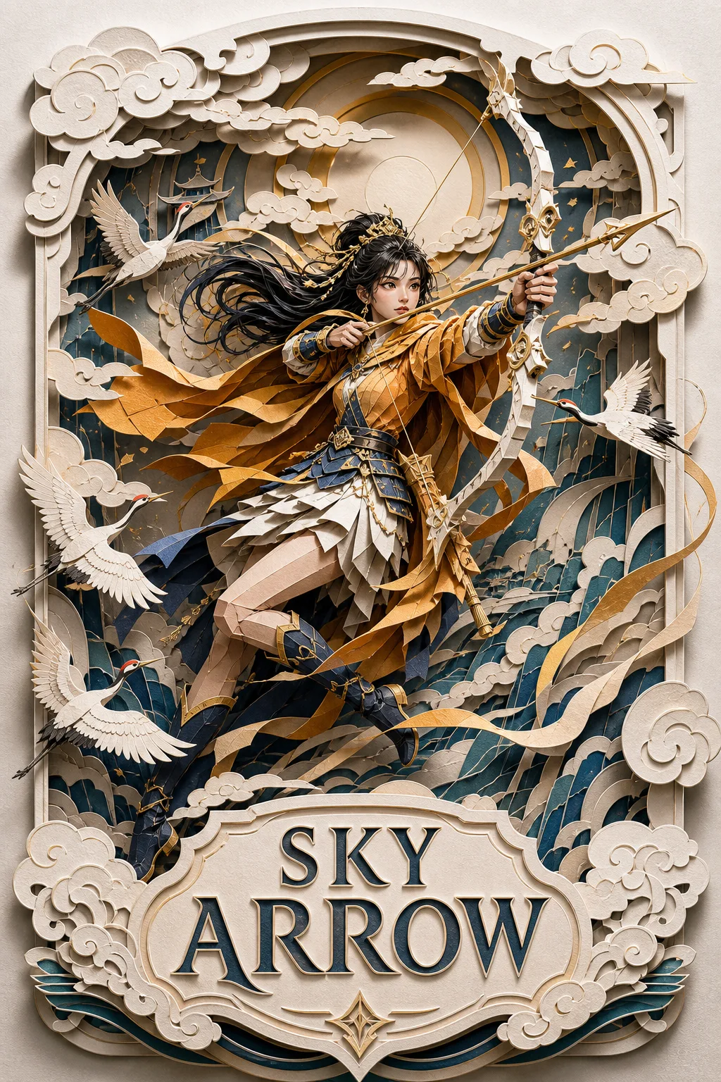 Papercraft Layered Hero Poster AI 2