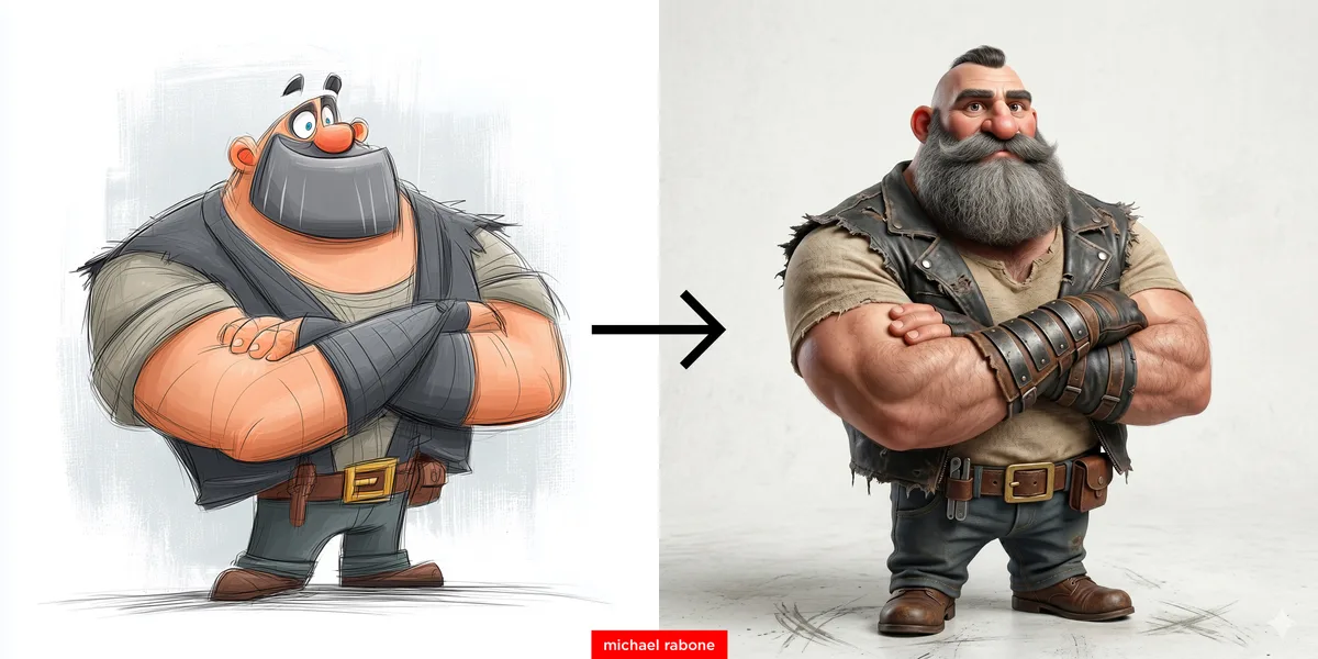 Bane Character Style Reference