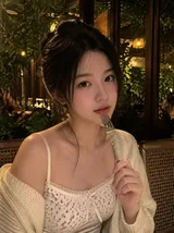 Realistic Low Light Phone Style Portrait Young
