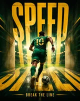 Football Typographic Perspective Campaign Poster Variant 01