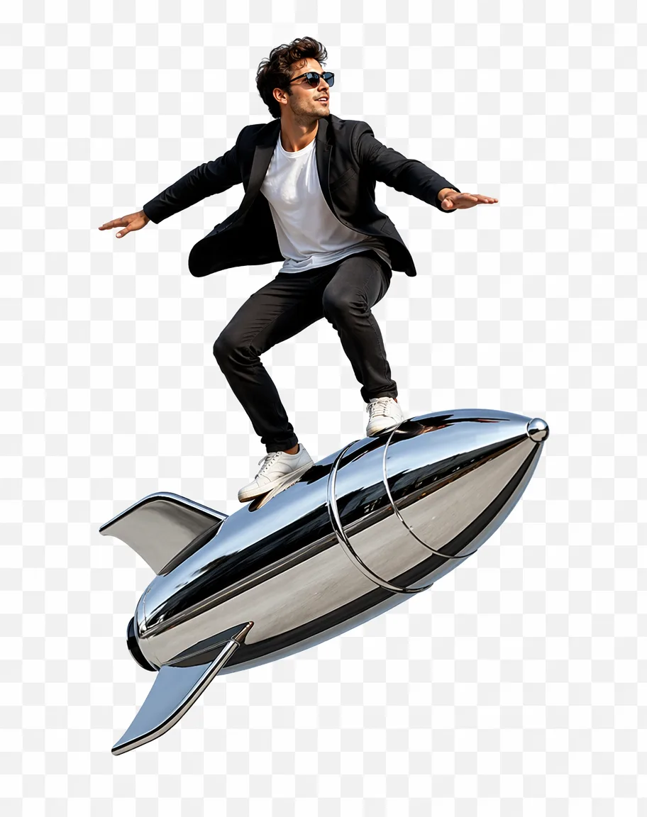 Fictional Tech Founder Transparent Cutout Meme Asset AI 2