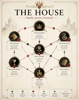 High Design Character Relationship Diagram Poster Variant 02