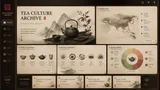Museum Cultural Heritage Dashboard Screen Tea Culture Archive Origin Map Vessel Taxonomy P
