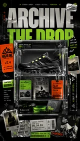 Premium youth-culture advertising poster Archive The Drop