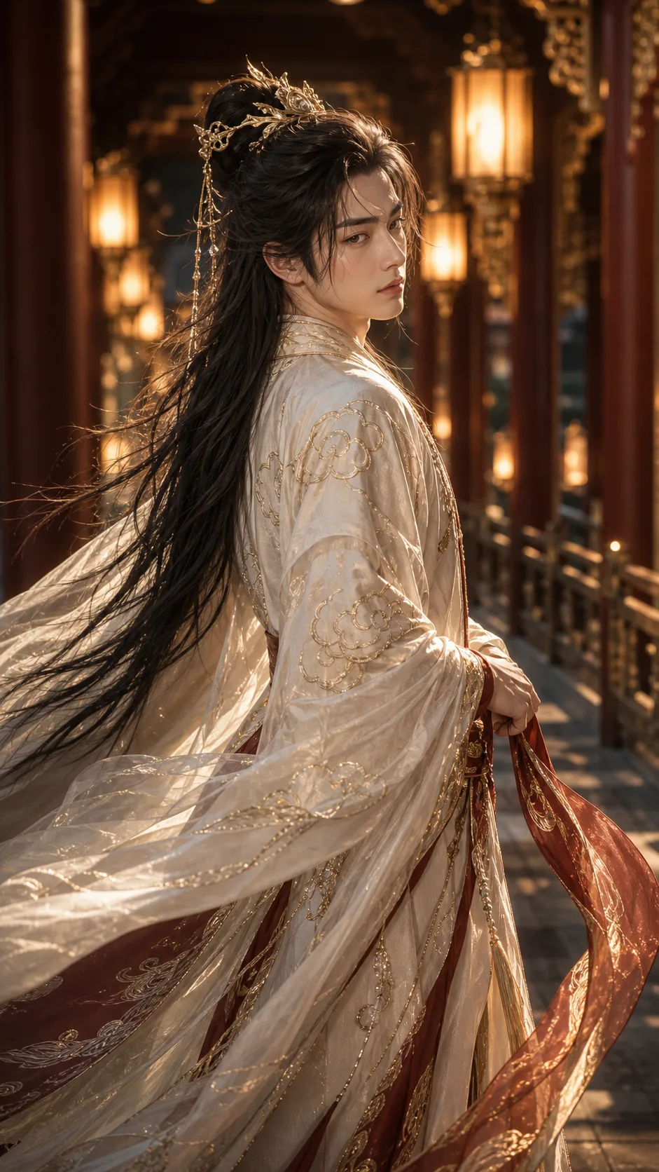 Ancient Style Golden Glance Portrait AI 2