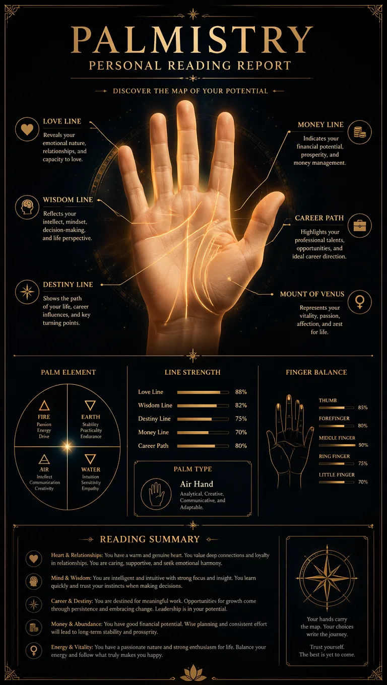 Palmistry Analysis Report Poster AI 2