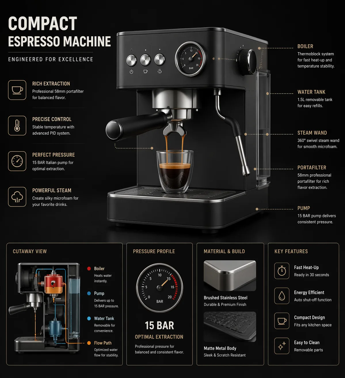 Technical Blueprint Product Infographic AI 3