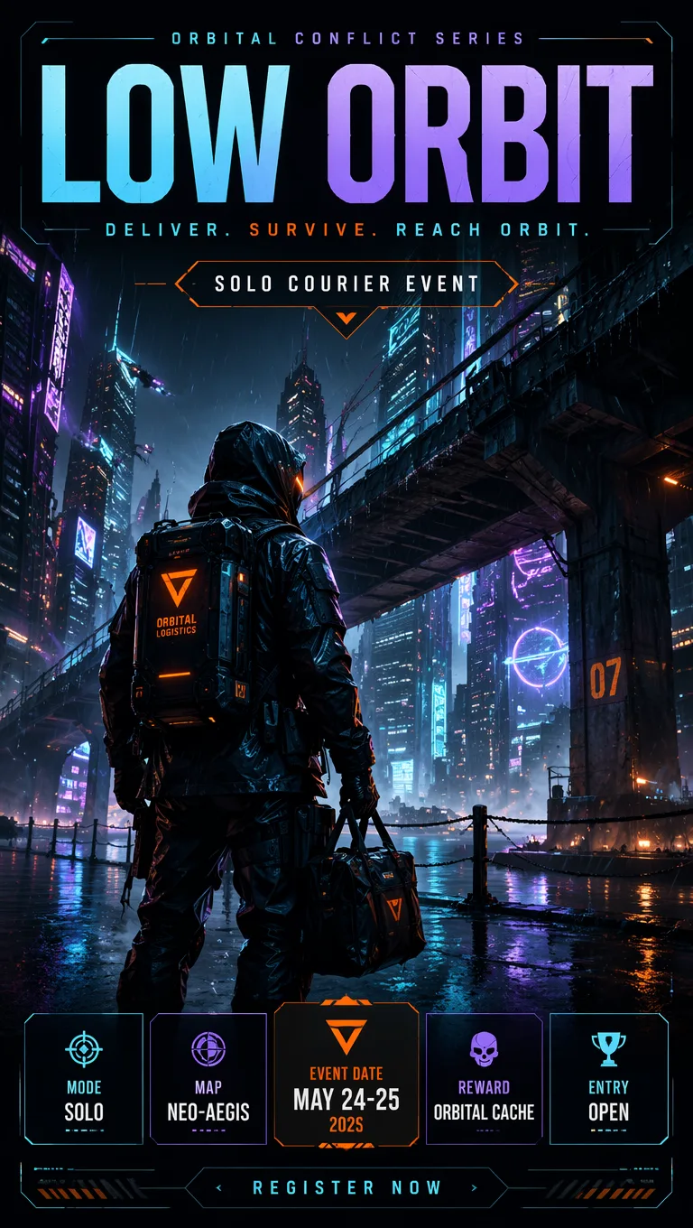 Cyberpunk Esports Poster AI prompt example