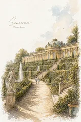 Sanssouci Travel Journal Illustration
