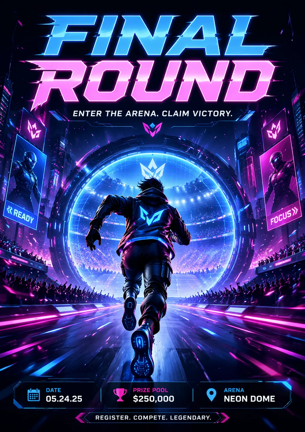 Cyberpunk Esports Poster AI 2