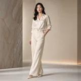 Full Body Korean Luxury Studio Fashion Portrait Clean Luxury Studio With Polished Editorial Backdrop