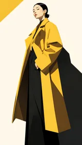 Yellow Black Japanese Fashion Cover Illustration Vogueai 20260610 Japanese Fashion Magazine Cover Yellow Black