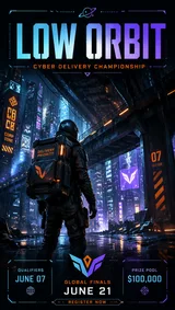 Sci Fi Future City Cinematic Poster Variant 01