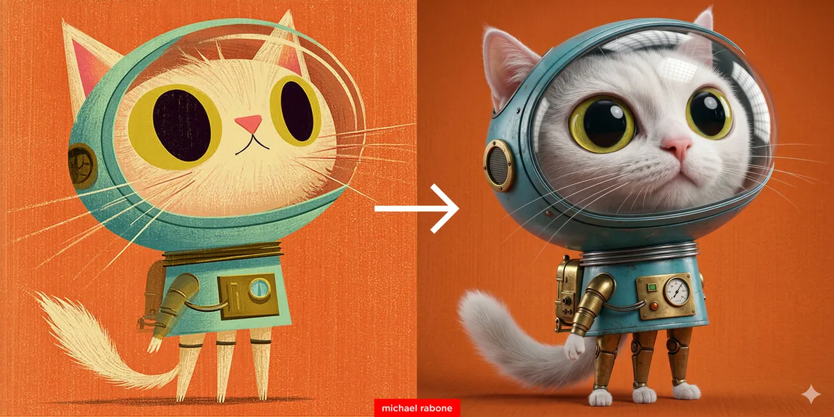 Astronaut Cat Style Reference