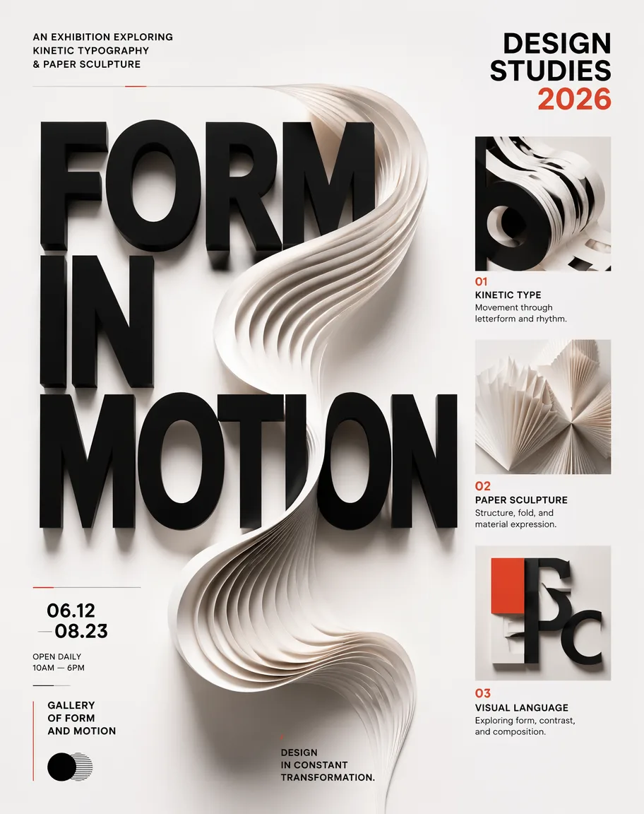 Neo Editorial Design Showcase Poster AI 2