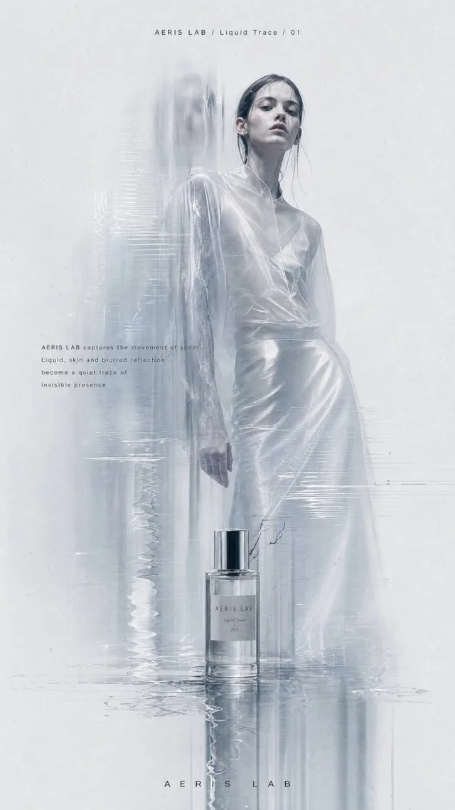 Experimental Fashion Editorial Poster prompt example