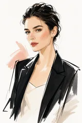 Vogue Style Identity Preserving Fashion Illustration Edit Adult Creative Professional With Relaxed Gaze And Clear Facial Structure