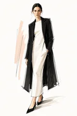 Vogue Style Identity Preserving Fashion Illustration Edit Adult Creative Professional With Relaxed Gaze And Clear Facial Structure