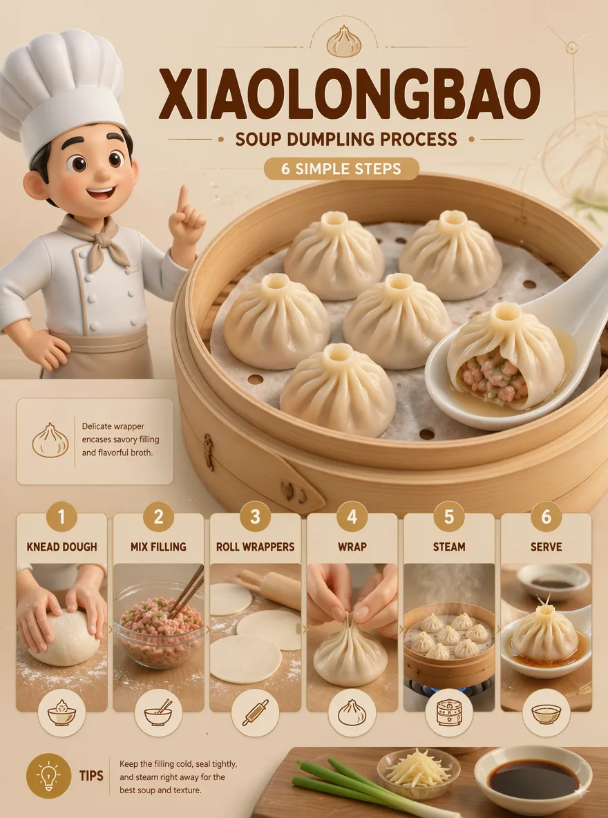 Food Process 3D Step Infographic AI prompt example