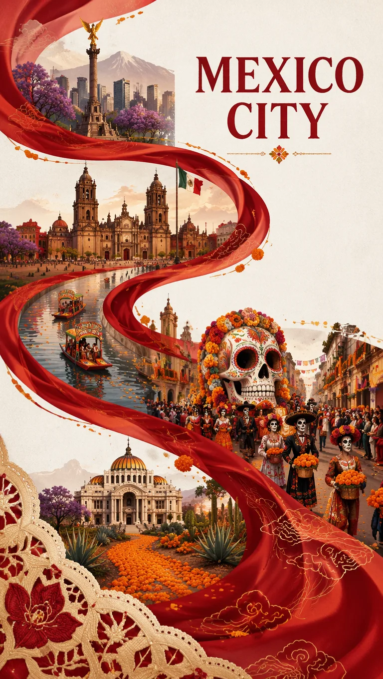 Red Ribbon City Cultural Poster AI 3