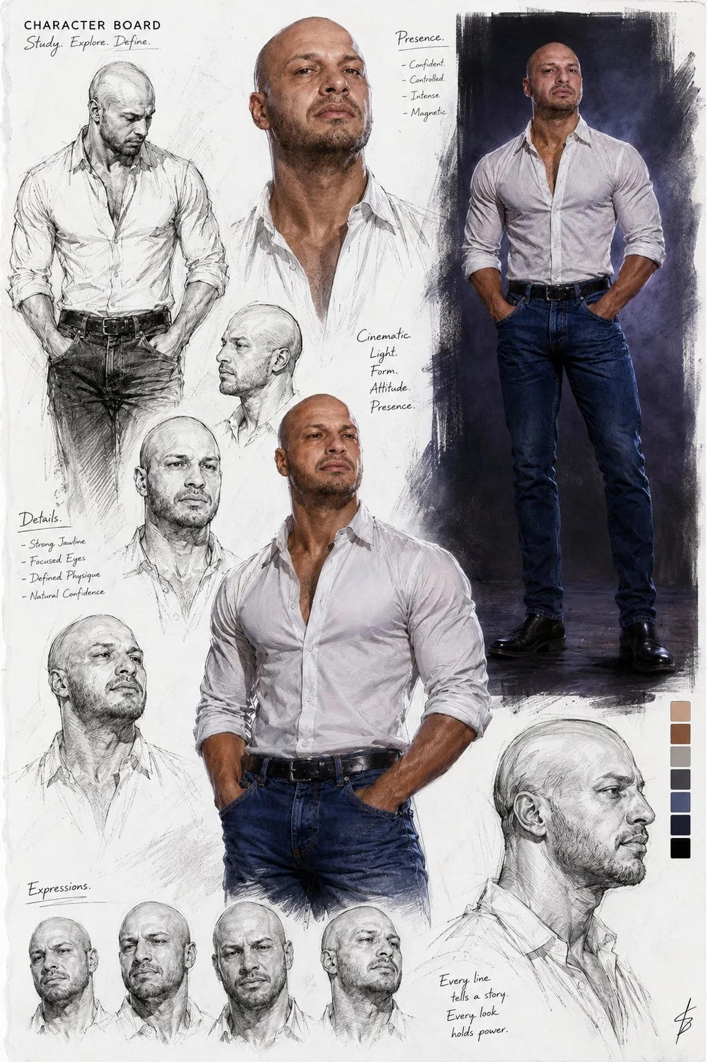Cinematic Character Design Board