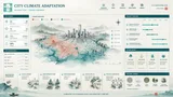 Museum Cultural Heritage Dashboard Screen City Climate Adaptation Risk Map Sensor Charts P