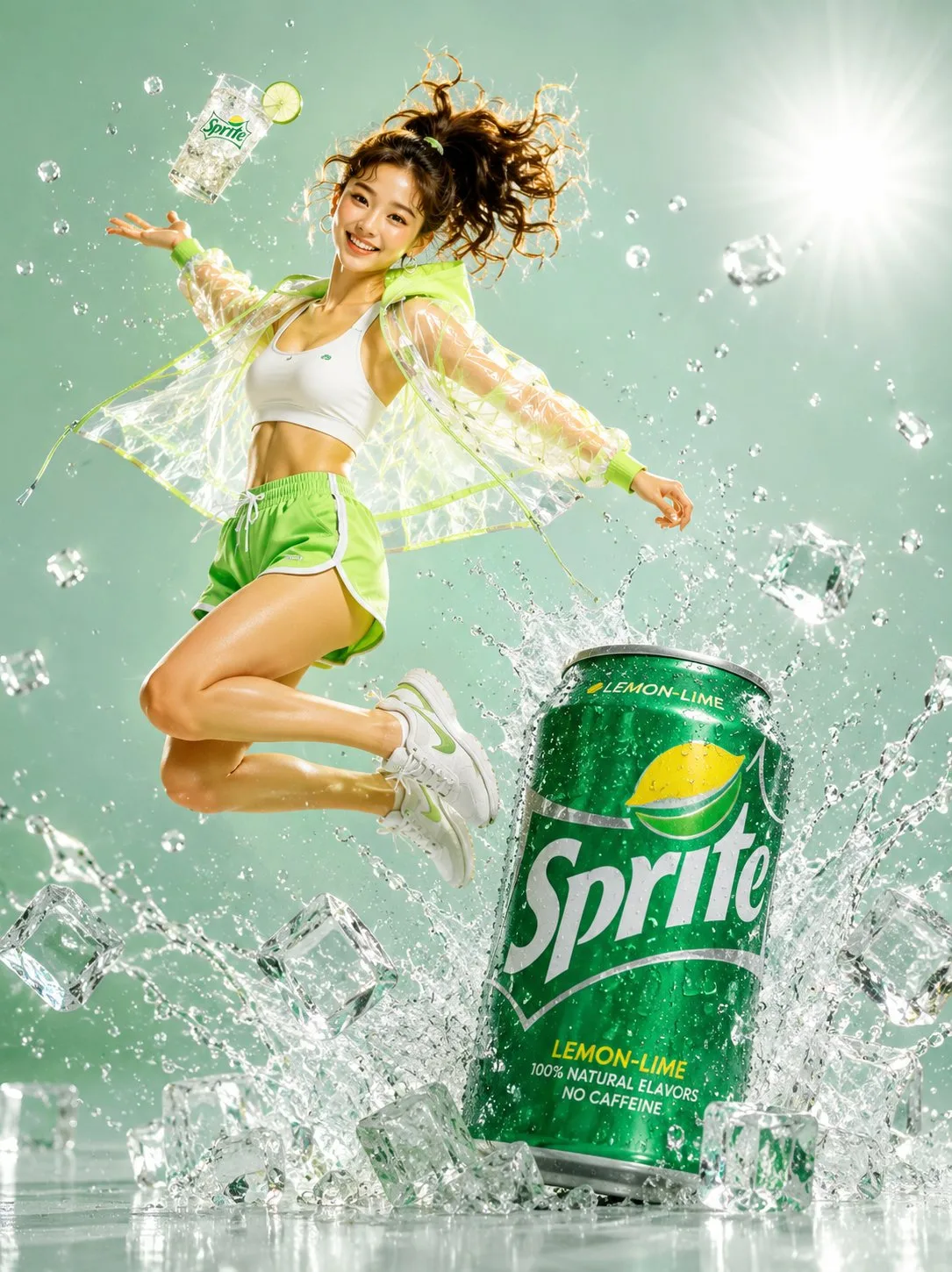 Sprite Splash Jumping Fashion Photo