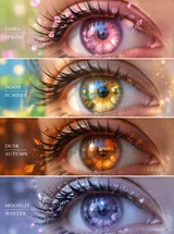 Image To Image Four Season Eye Macro Vertical Panels Variant 02