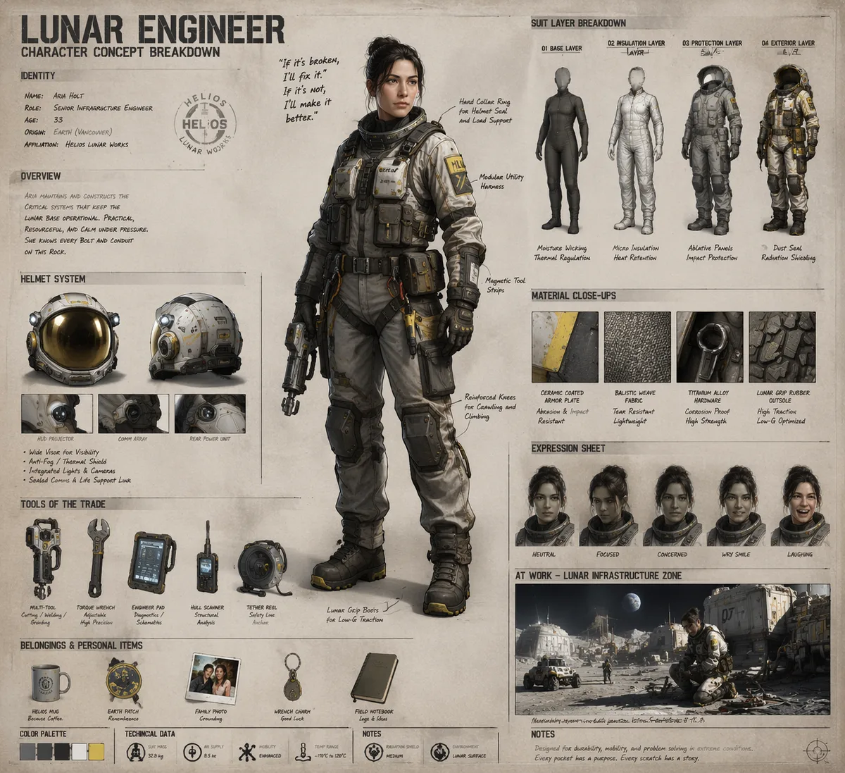 Deep Character Concept Breakdown Board AI 3
