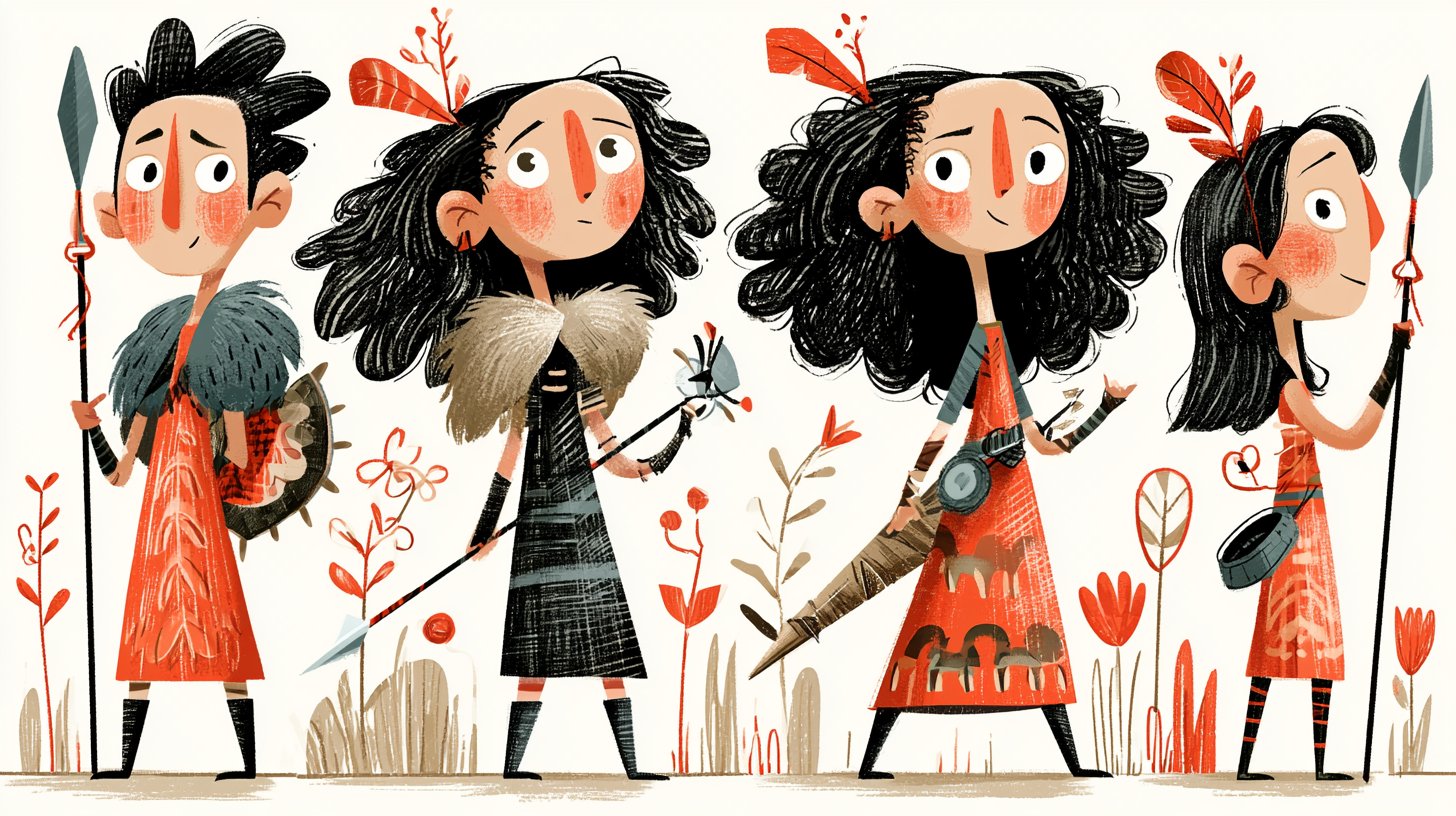 Whimsical Character Illustration Sheet 3